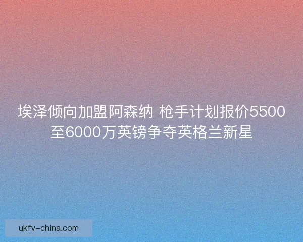 埃泽倾向加盟阿森纳 枪手计划报价5500至6000万英镑争夺英格兰新星